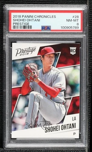 2018 Panini Chronicles Prestige Shohei Ohtani #28 PSA 8 Rookie RC