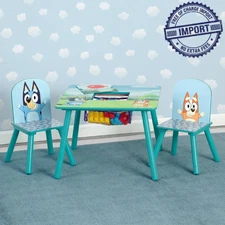 Delta Children Bluey Kids Table and Chair Set with Storage (2 Chairs Included)