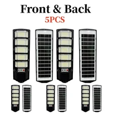 540LEDs 6500K Solar Street Lights Outdoor IP65 Waterproof Motion Sensor NEW