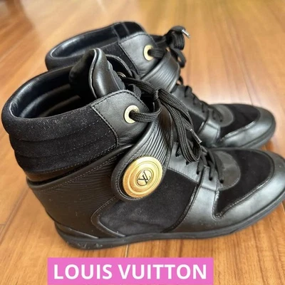 LOUIS VUITTON Bottines Sneakers Femme Taille 37 Environ 23cm - Photo 1/4
