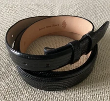 Clint Orms Black Lizard Ranger Belt - 1-1/4” X 1”  Tapered - Size 40 - NWOT !