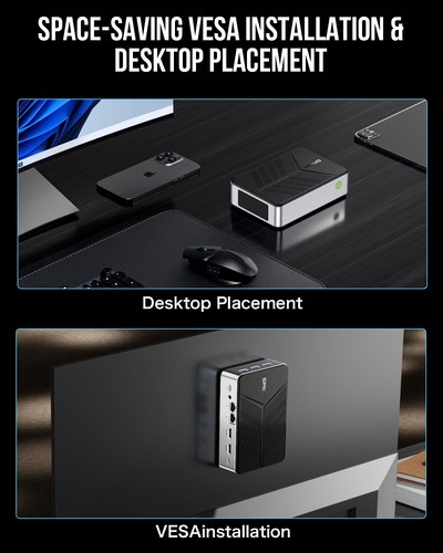 Mini PC NAS Intel N150 Dual Boot System Desktop Computer 12GB DDR5 64GB EMMC+... - Picture 6 of 9