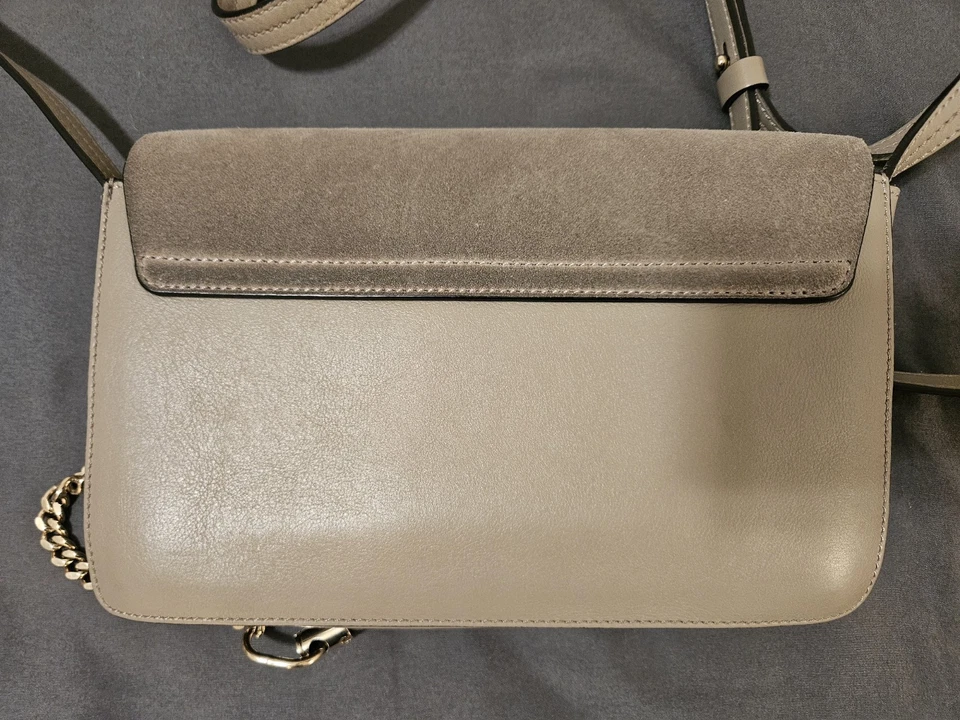 CHLOE  Faye Suede Calfskin Small Faye Shoulder Bag Natural - Image 2 of 4