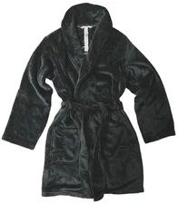 VICTORIA'S SECRET COZY SHORT PLUSH BATH ROBE LOGO BLACK XS/S M/L XL/XXL NWT