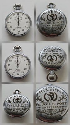 Minerva Fa. JOH. E. Post Amsterdam  Rarität Stoppuhr Pocket Watch - Spz4