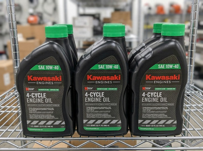 Kawasaki 6PK Genuine OEM 10W40 Motor Oil Quart 4-Cycle K-Tech 99969-6296