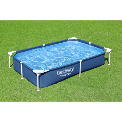 Bestway Steel Pro 87in x 59in x 17in Rectangular Above Ground Pool Free US Ship