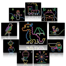 10x Template Pattern Refills for Basic Fun Lite Brite Ultimate Classic - 10 pack