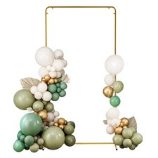 6.6FT Wedding Arch Backdrop Stand for Ceremony Square Gold Balloon Arches Stand