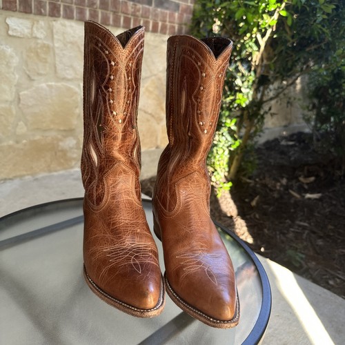 Ariat Women's Starling Boots 10015324 Size 8.5 B Brown White Gold Cowboy Boots - Bild 2 von 18