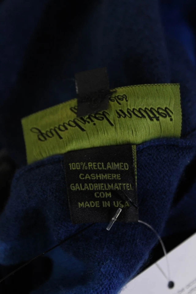 Galadriel Mattei Unisex Blue Gothic Graphic Cashmere Cardigan Button Size S - Image 4 of 4
