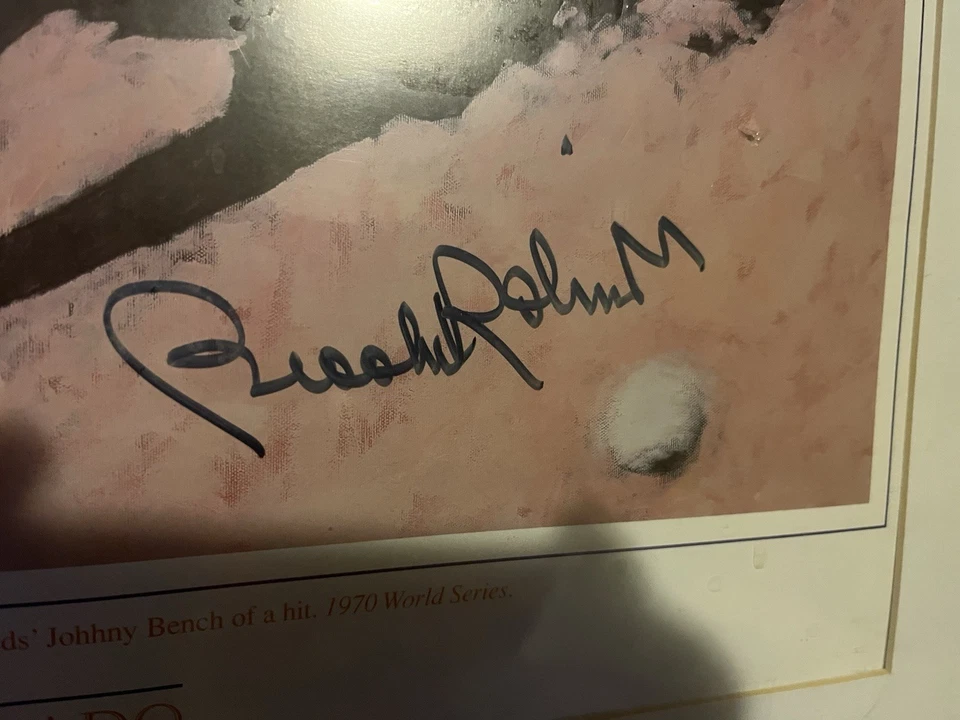 Póster autografiado de Johnny Bench 23x19 enmarcado Foto 2 de 4