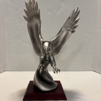 Herco 12'' Silver Tone Bald Eagle StatueHerco