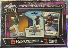 2026 Leaf Metal Baseball Hobby Box 5 Autos | 9 Cards FACTORY SEALED 