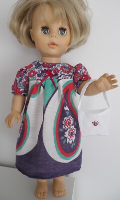 Robe Avec Petit Sac Pour Poupée 38-40 Cm - Neuf - Numéro 27