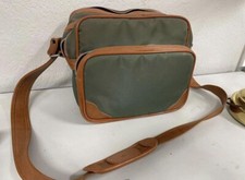 Vintage leather edged camera bag