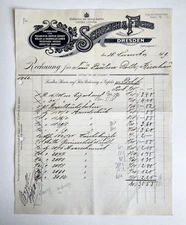 Old Invoice Schleich & fuchs Dresden Engros Lager 1909 Litho Letterhead