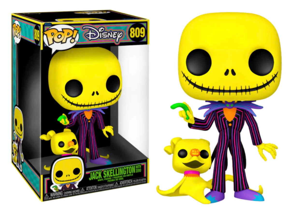 Funko POP! Disney: Jack Skellington w/ Zero [Black Light][10 Inch
