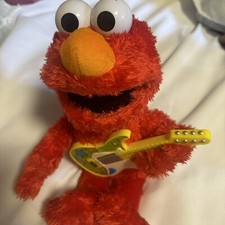 Sesame Street Rock and Rhyme Elmo Talking, Singing 14-Inch Plush Toy - WORKS