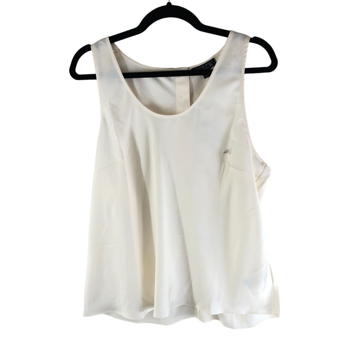 J. Crew Womens Sleeveless Shell Top Everyday Crepe Button Detail 