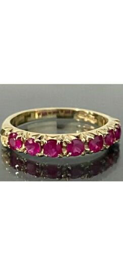 9K RUBY BAND RING Size 5.75