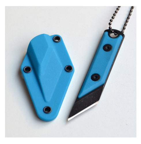 Mini Cuchillo Portátil Collar Cuchillo Hoja Fija Cuchillo Supervivencia Campamento eBay