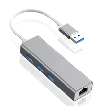 USB 3.0 to RJ45 wired 100m network card hub computer USB 4 in 1 portable HUB