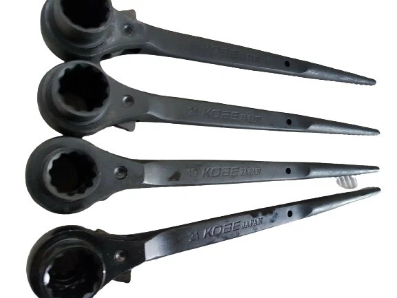 Scaffold 19 21mm Ratchet Spanner Podger 1pc Tool SET KOBE Professional Quality