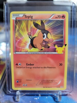 Mcdonalds 2011 Pokemon Pokemon TCG Tepig Holo Promo Card  2021 McDonald's  Collection 13/25 (Near Mint)