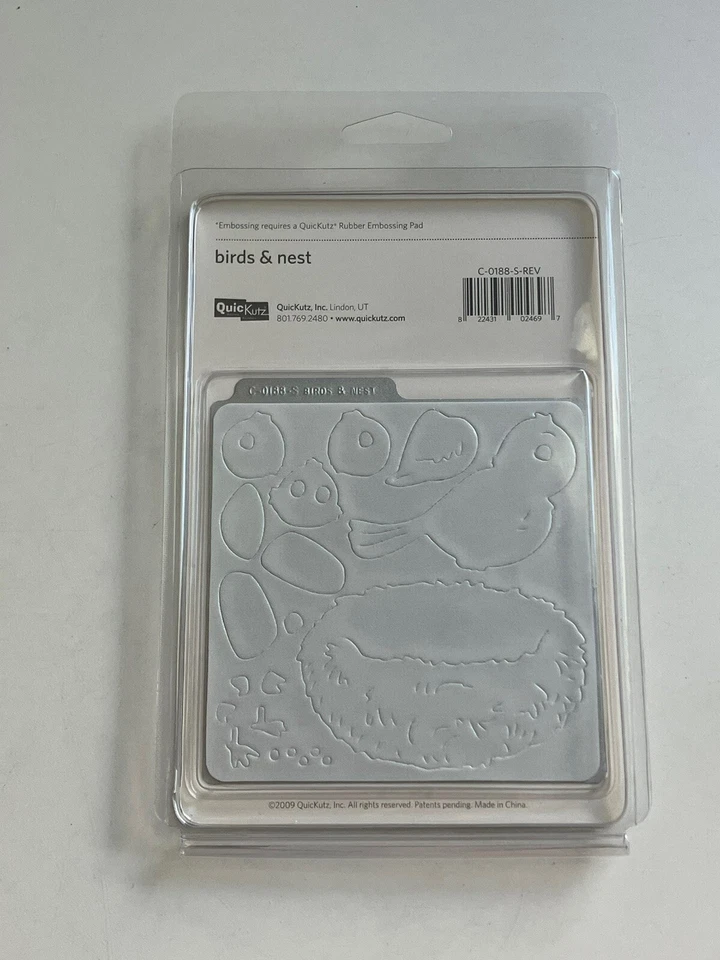 NEW! QuicKutz Dies 2009 EXCLUSIVE Birds & Nest 4x4 Die Brown Yellow Birds - Image 2 of 2