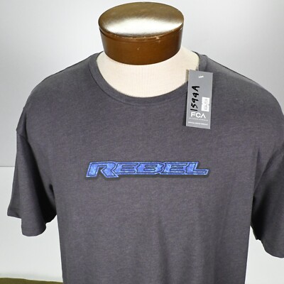 New Official - DODGE RAM ''REBEL'' Crew Neck Short Sleeve Shirt - Carbon/Dk. Grey