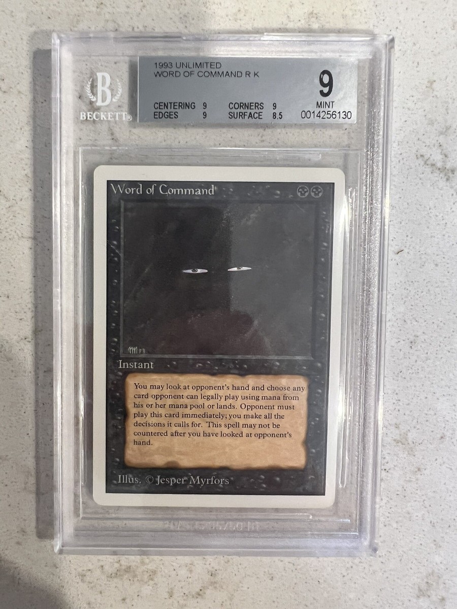 Unlimited Word Of Command BGS 9 Graded Mint NM Unplayed 9.0