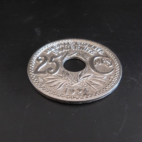 Médaille sous-verre pièce Medal coaster coin 25 centimes 1924 France - Picture 2 of 12
