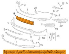 GM OEM 17-19 Acadia Front Bumper Grille Bumper Components-Absorber 84087345