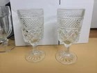 Vintage Anchor Hocking Wexford Wine/ Juice Glasses Stemware 6 1/2" SET OF 2