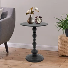 Retro  Round Side Table Carbon Steel Sofa End Table Living Room Bar Coffee Table