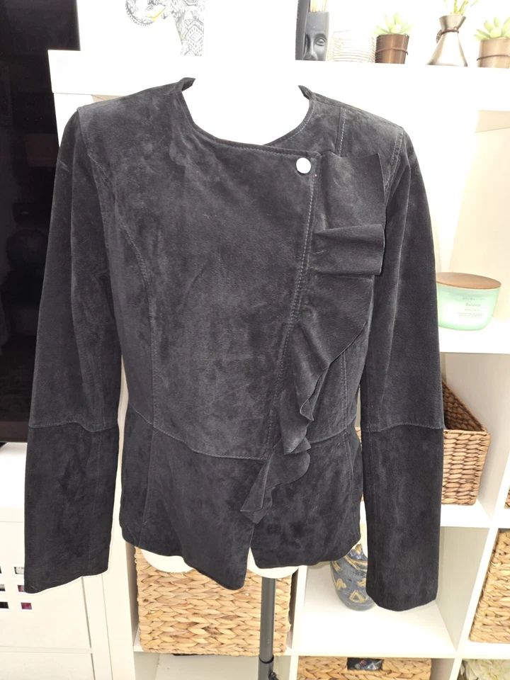 Chaqueta de gamuza Isaac Mizrahi Live con volantes talla 4 PEQUEÑA  Foto 3 de 4