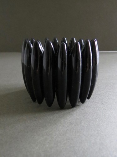 Vintage Retro Black Lucite Bracelet Bangle