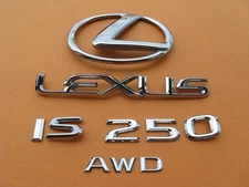 06 07 08 09 10 11 12 13 LEXUS IS250 AWD SEDAN REAR EMBLEM LOGO BADGE SIGN A45353