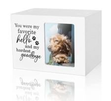 Pet Urns for Dogs Ashes, Dog Urns with Photo Frame, Ashes Keepsake