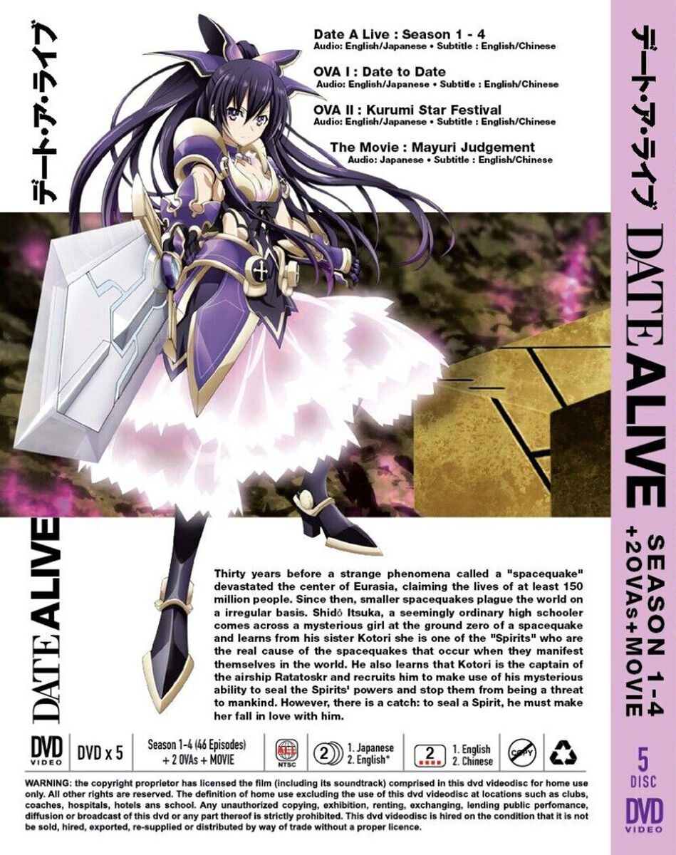 ANIME DVD Date A Live Season 1-4 (1-46End+2 OVA+Movie) ENGLISH