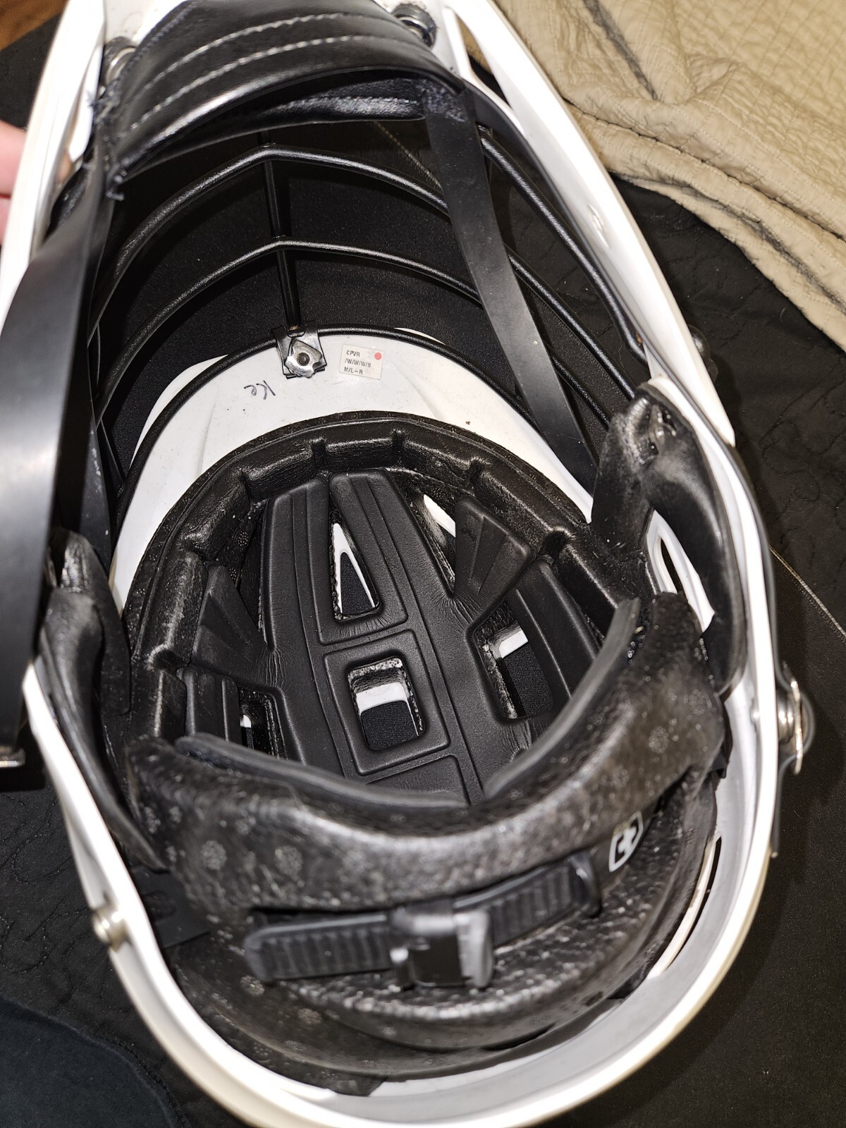 Cascade CPVR Lacrosse Helmet White Adjustable SPR FIT SZ M/L Face Mask