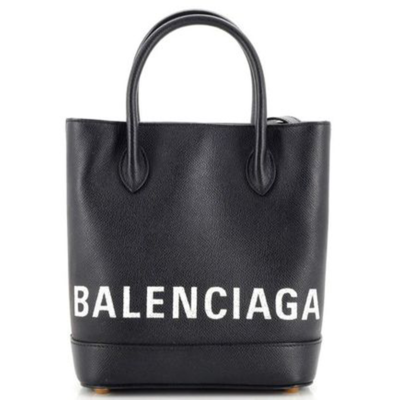 Balenciaga Logo Ville Tote Handbag Leather Bag XXS Black Shoulder Strap NEW  | eBay