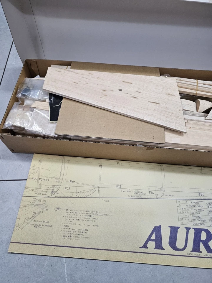 MK Kato Aurora 60 F3A Competition RC Pattern plane Kit Vintage Unused. - Image 4 of 4