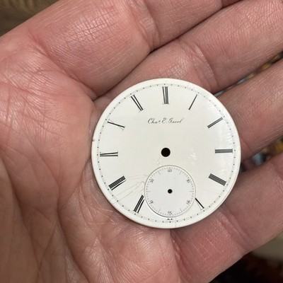 RARE Charles E. Jacot Pocket Watch Porcelain Dial 35.5mm
