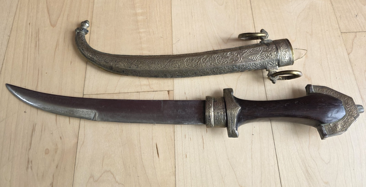 アラビアの短剣(イラク) Antique Arabic Middle Eastern Jambiya Short Sword | eBay