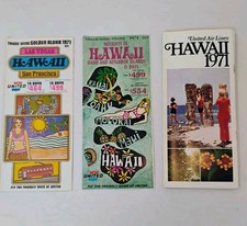 Vintage Hawaii Travel Brochures United  And American Airlines 1971  Ephemera Lot