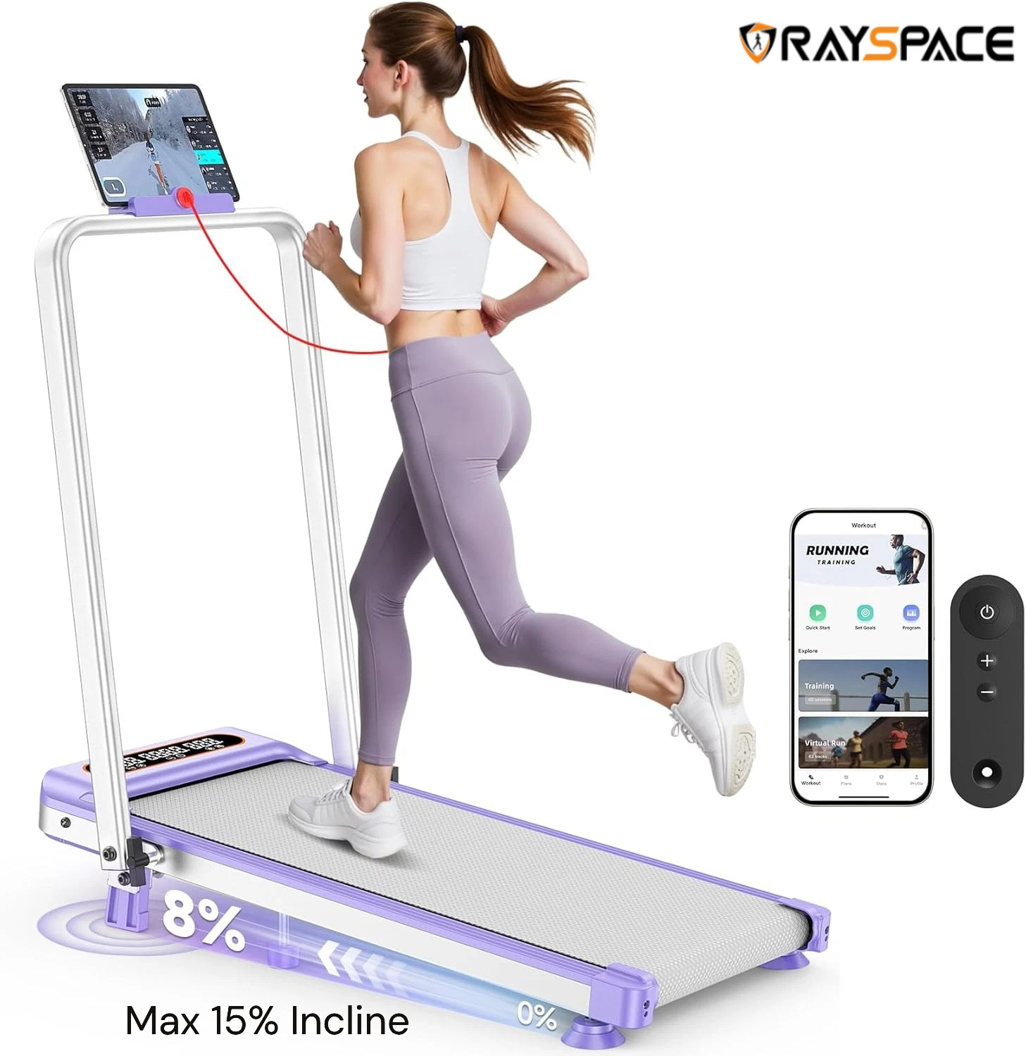 Max15% Incline Treadmill 3.5HP Heavy Duty Running&Walking Treadmill for Home&Gym