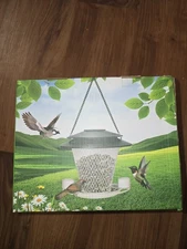 Metal-Wild-Bird-Feeder Solar-Bird-Feeders Outside-Hanging Outdoors-Backyard