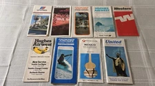 Vintage Airline Timetables Lot (9) 1970s–80s United Western Frontier Airwest